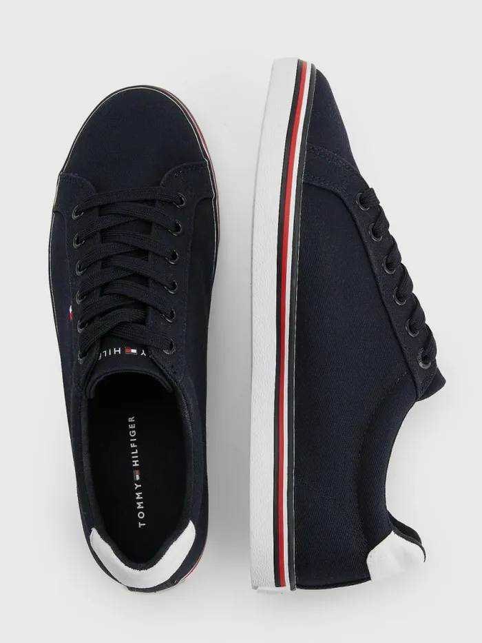 Tommy Hilfiger Essential Signature Vulcanised Trainers Desert Sky Womens Trainers Cheap On Sale