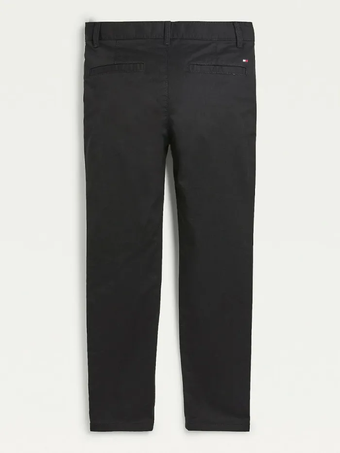 Tommy Hilfiger Essential Slim Fit Chinos Black Boys Trousers and Shorts Gift 4 You