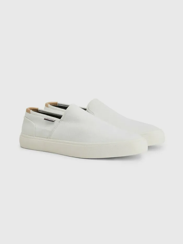 Tommy Hilfiger Essential SlipOn Vulcanised Trainers Ecru Mens Sandals Sliders and Flip Flops Casaul Tommy Hilfiger Essential SlipOn Vulcanised Trainers Ecru Mens Sandals Sliders and Flip Flops Casaul