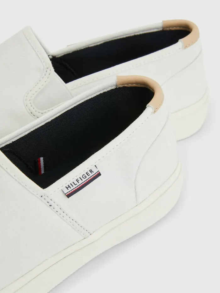 Tommy Hilfiger Essential SlipOn Vulcanised Trainers Ecru Mens Sandals Sliders and Flip Flops Casaul