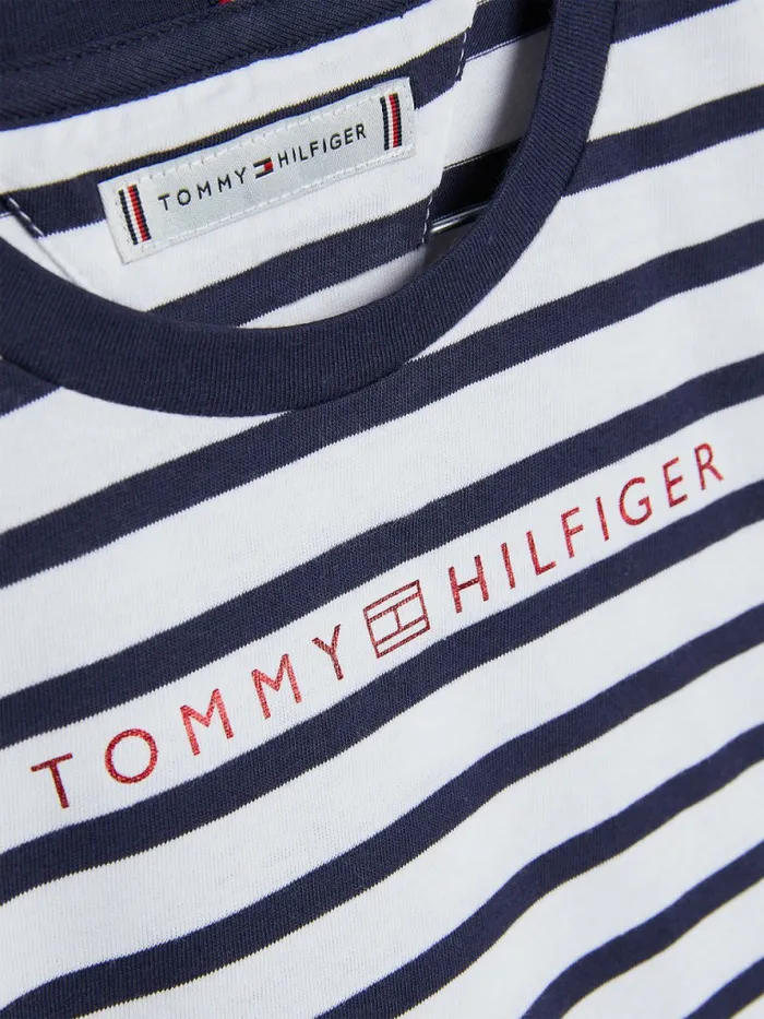 Tommy Hilfiger Essential Stripe TShirt Twilight NavyWhite Stripe Girls Tops and TShirts Cheap On Sale