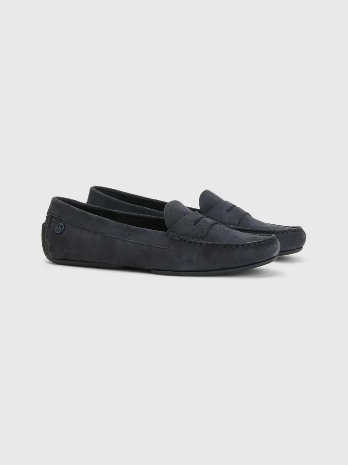 Tommy Hilfiger Essential Suede Moccasins Desert Sky Womens Flat Shoes For Sale Tommy Hilfiger Essential Suede Moccasins Desert Sky Womens Flat Shoes For Sale