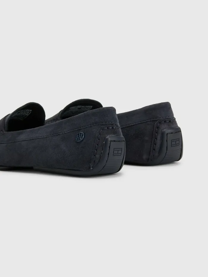 Tommy Hilfiger Essential Suede Moccasins Desert Sky Womens Flat Shoes For Sale
