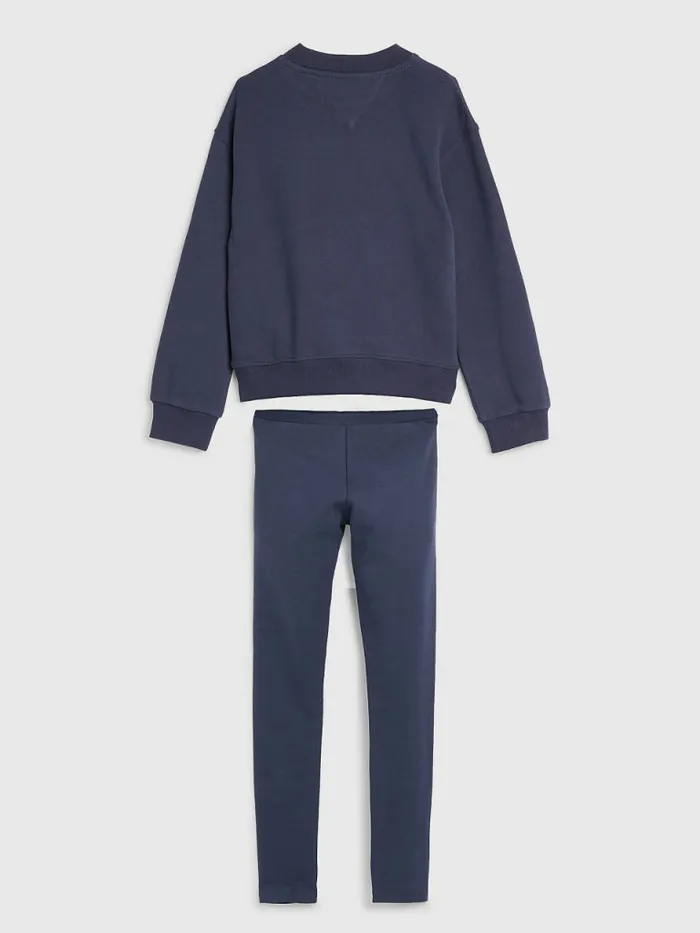 Tommy Hilfiger Essential Sweatshirt And Leggings Set Twilight Navy Girls Sweatshirts and Hoodies Fashion