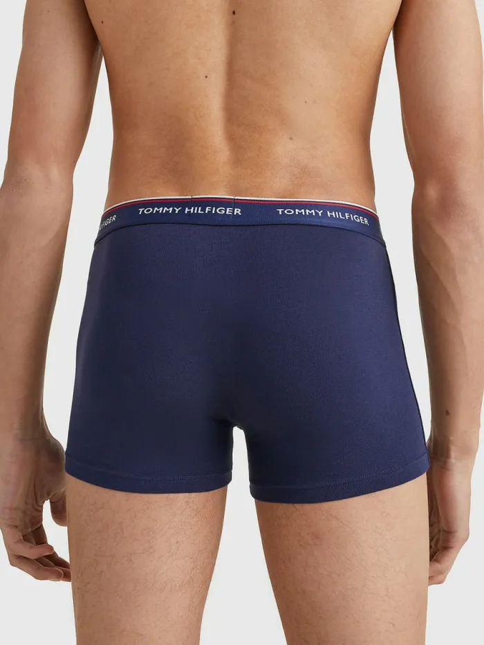 Tommy Hilfiger Exclusive 3Pack Organic Cotton Trunks MultiPeacoat Mens Underwear Popular