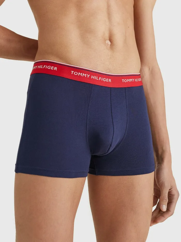 Tommy Hilfiger Exclusive 3Pack Organic Cotton Trunks MultiPeacoat Mens Underwear Popular