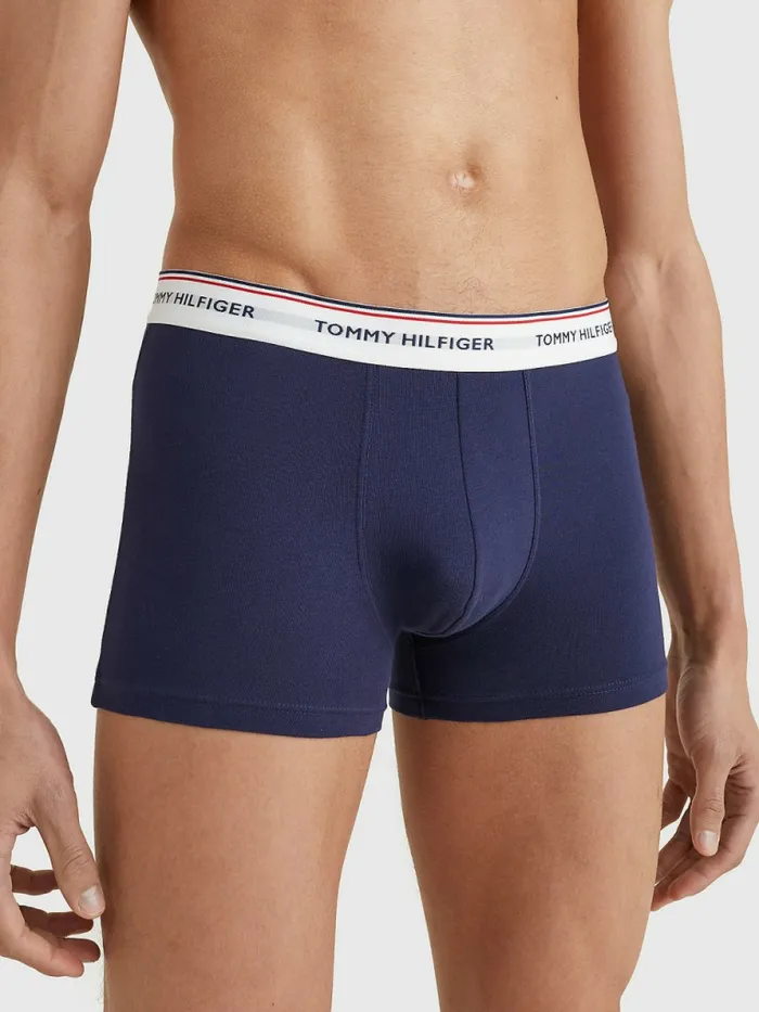Tommy Hilfiger Exclusive 3Pack Organic Cotton Trunks MultiPeacoat Mens Underwear Popular
