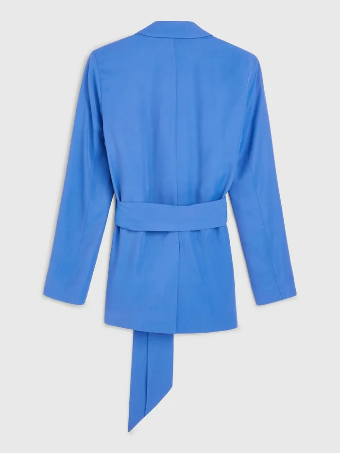 Tommy Hilfiger Exclusive Belted Blazer Verona Blue Womens Blazers