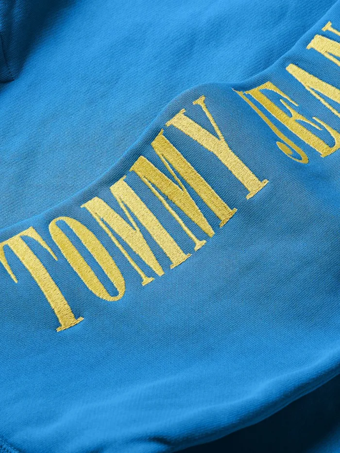 Tommy Hilfiger Exclusive Pop Drop Cropped Hoody Electric Aqua Womens Sweatshirts and Hoodies Near Me
