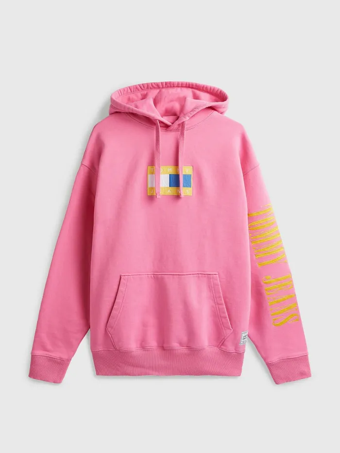 Tommy Hilfiger Exclusive Pop Drop Hoody Pop Pink Mens Sweatshirts and Hoodies Popular Tommy Hilfiger Exclusive Pop Drop Hoody Pop Pink Mens Sweatshirts and Hoodies Popular