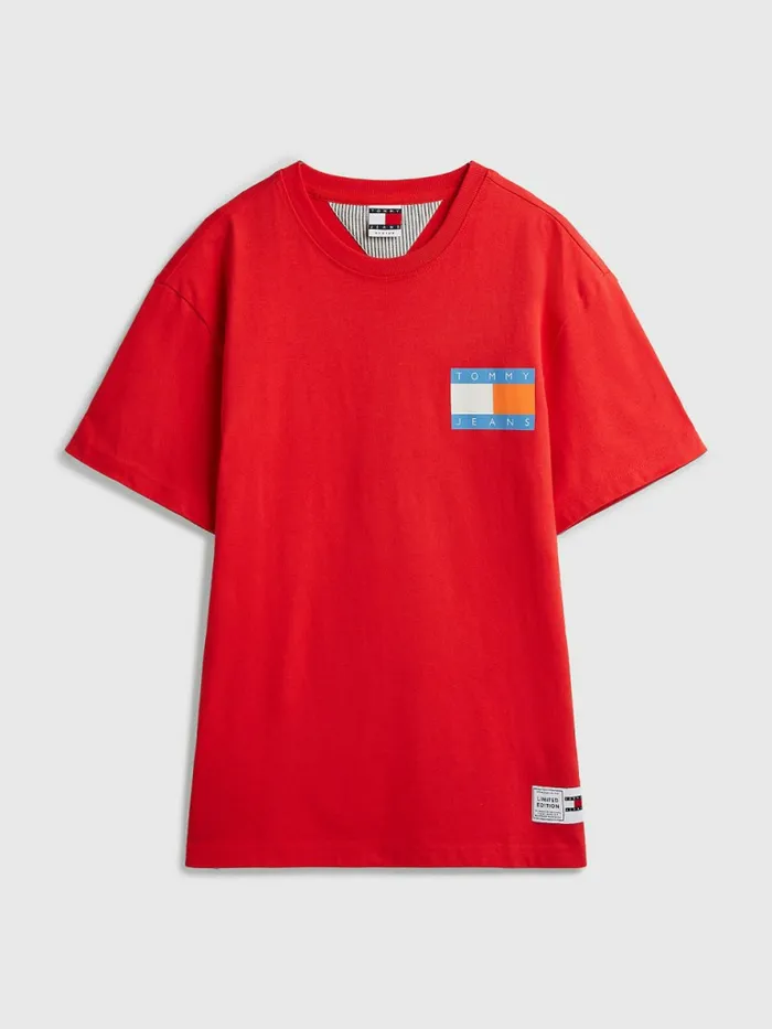 Tommy Hilfiger Exclusive Pop Drop TShirt Wagon Red Mens TShirts Casaul