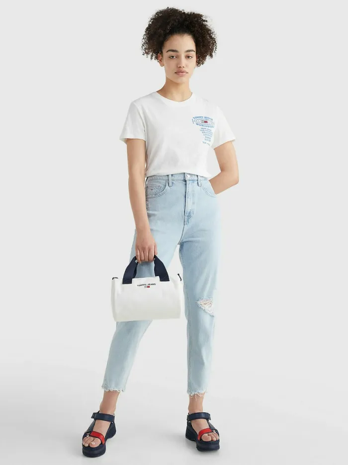 Tommy Hilfiger Expedition Logo TShirt White Womens TShirts On Sale
