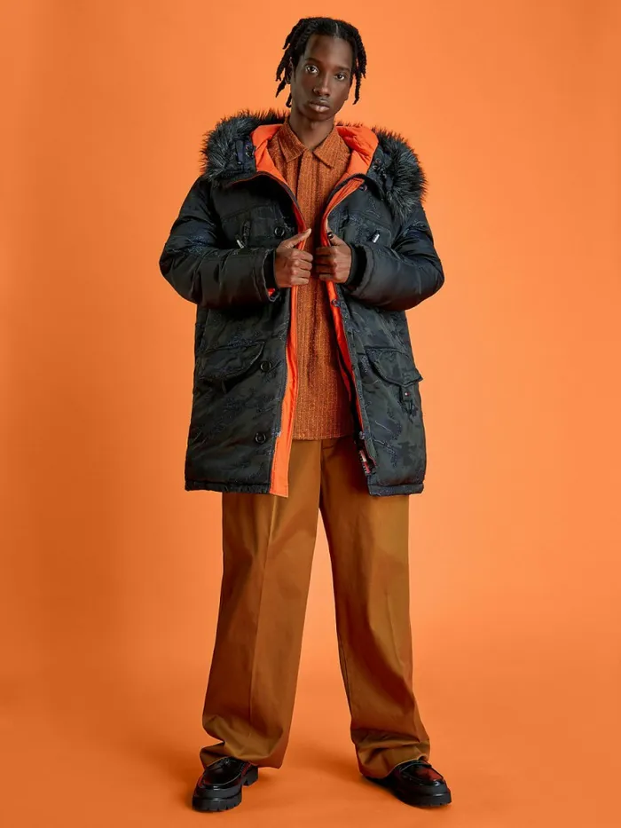 Tommy Hilfiger Faux Down Mountain Parka Desert SkyMulti Mens Coats and Jackets For Sale Tommy Hilfiger Faux Down Mountain Parka Desert SkyMulti Mens Coats and Jackets For Sale