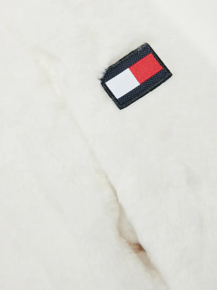 Tommy Hilfiger Faux Fur ZipThru Jacket Stone Beige Girls Coats and Jackets Gift for Friend