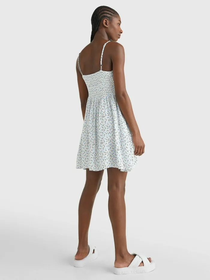 Tommy Hilfiger Fit And Flare Print Mini Dress Island Floral Crush Print Womens Dresses and Jumpsuits Online