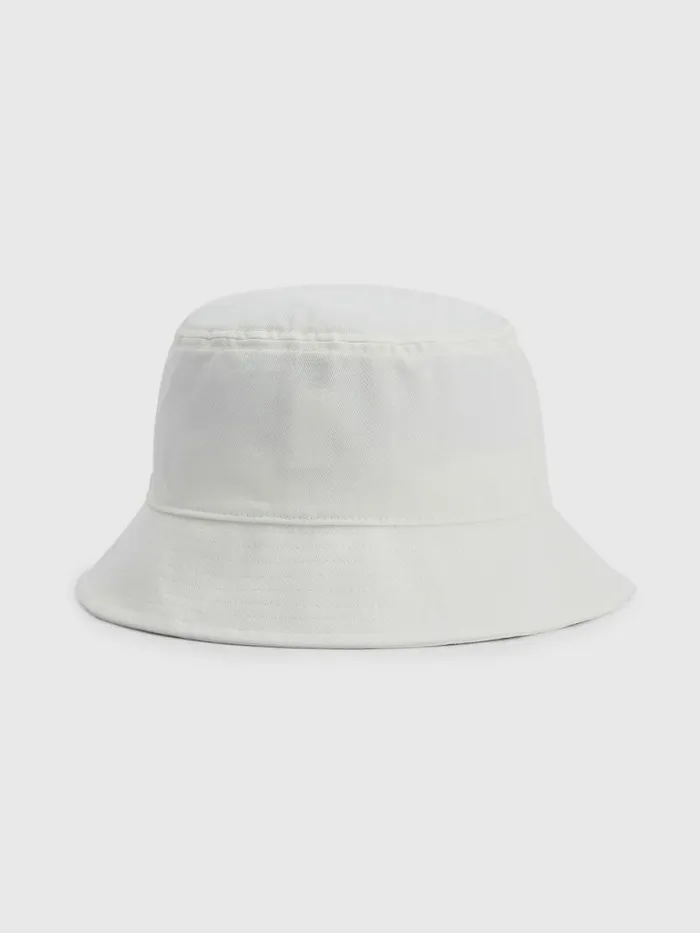 Tommy Hilfiger Flag Bucket Hat Ancient White Mens Hats and Scarves Gift for Friend