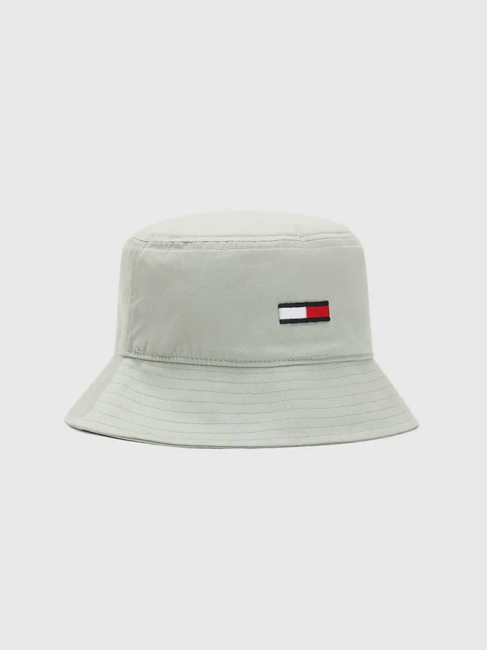 Tommy Hilfiger Flag Bucket Hat Faded Willow Mens Hats and Scarves Gift Ideas