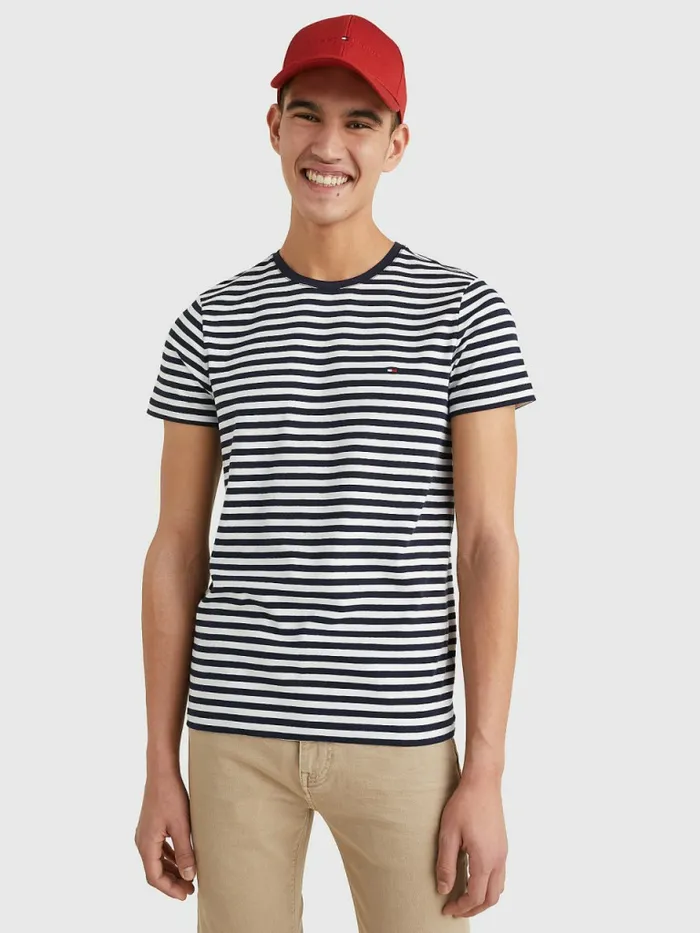 Tommy Hilfiger Flag Embroidery Slim Fit TShirt Desert SkyWhite Mens TShirts Fashion Tommy Hilfiger Flag Embroidery Slim Fit TShirt Desert SkyWhite Mens TShirts Fashion