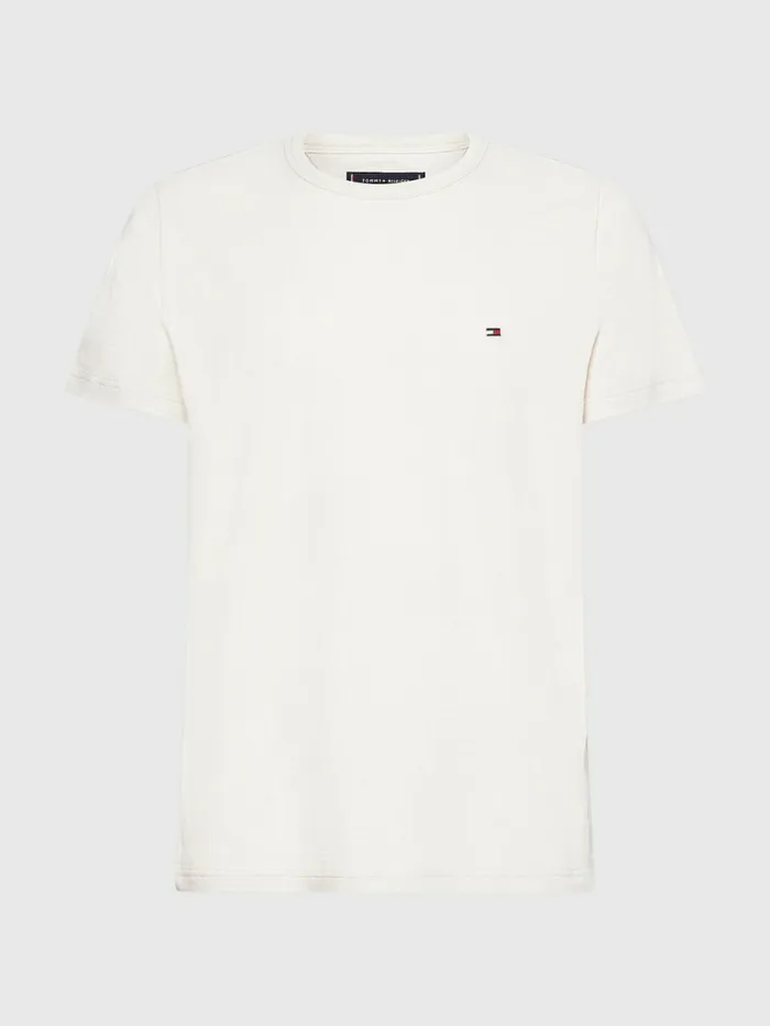 Tommy Hilfiger Flag Embroidery TShirt Feather White Mens TShirts Sale