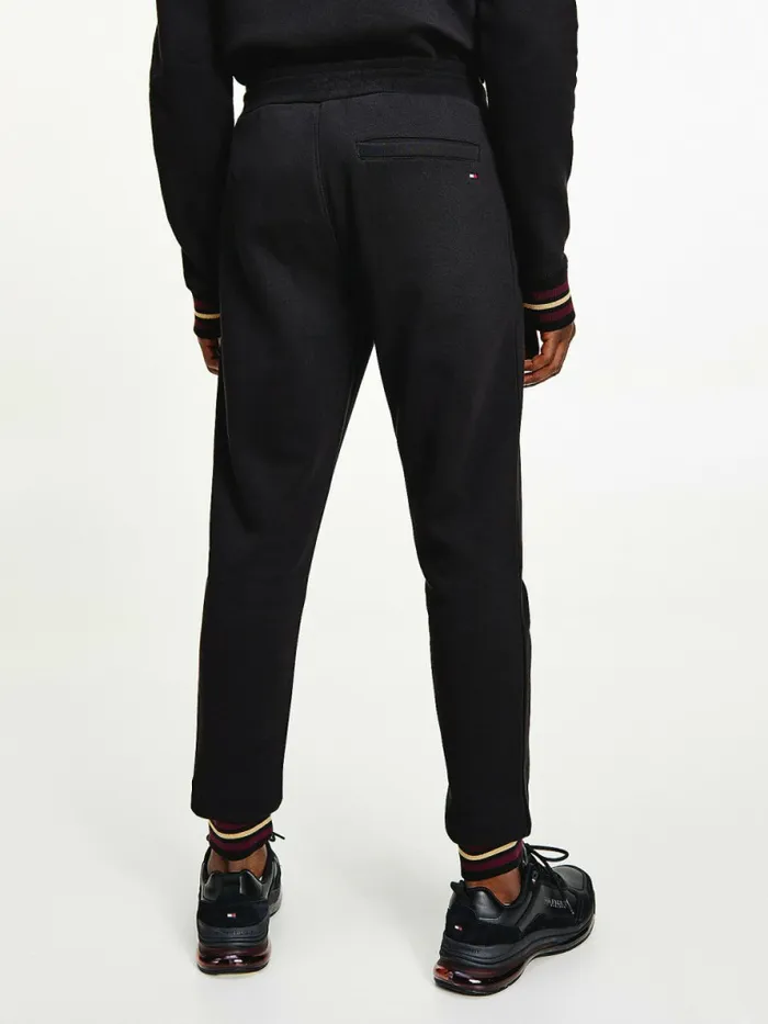 Tommy Hilfiger Flag Logo Joggers Black Mens Trousers