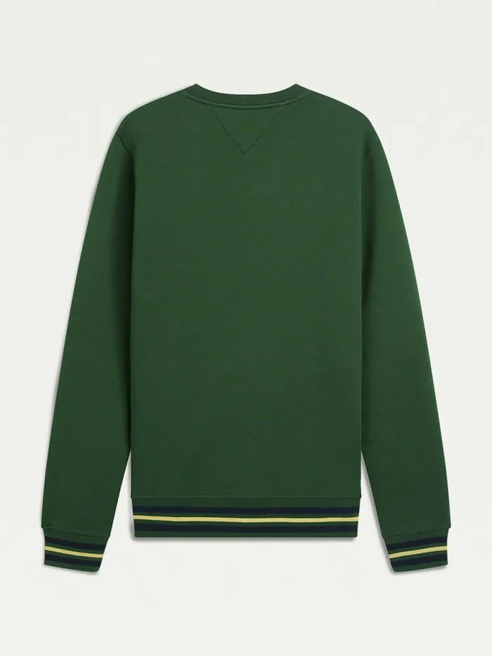 Tommy Hilfiger Flag Logo Sweatshirt National Forest Mens Tracksuits Popular