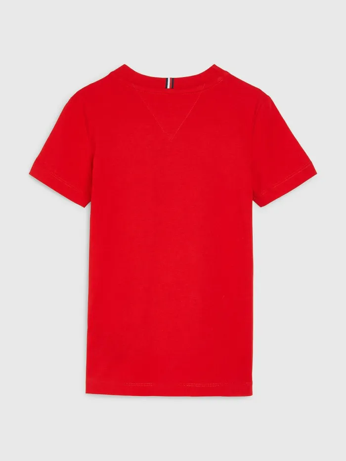 Tommy Hilfiger Flag Logo TShirt Deep Crimson Boys TShirts and Polos Sale