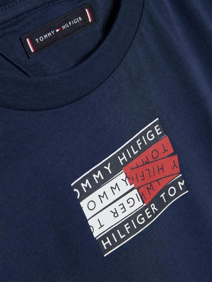 Tommy Hilfiger Flag Logo TShirt Twilight Navy Boys TShirts and Polos Fashion