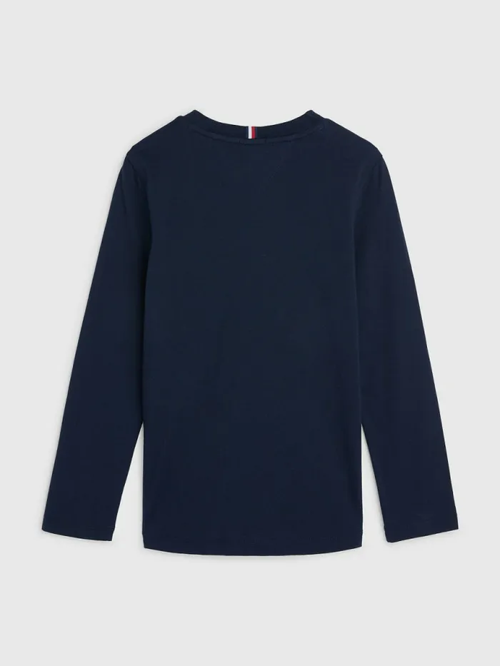 Tommy Hilfiger Flag Long Sleeve TShirt Desert Sky Boys TShirts and Polos Near Me