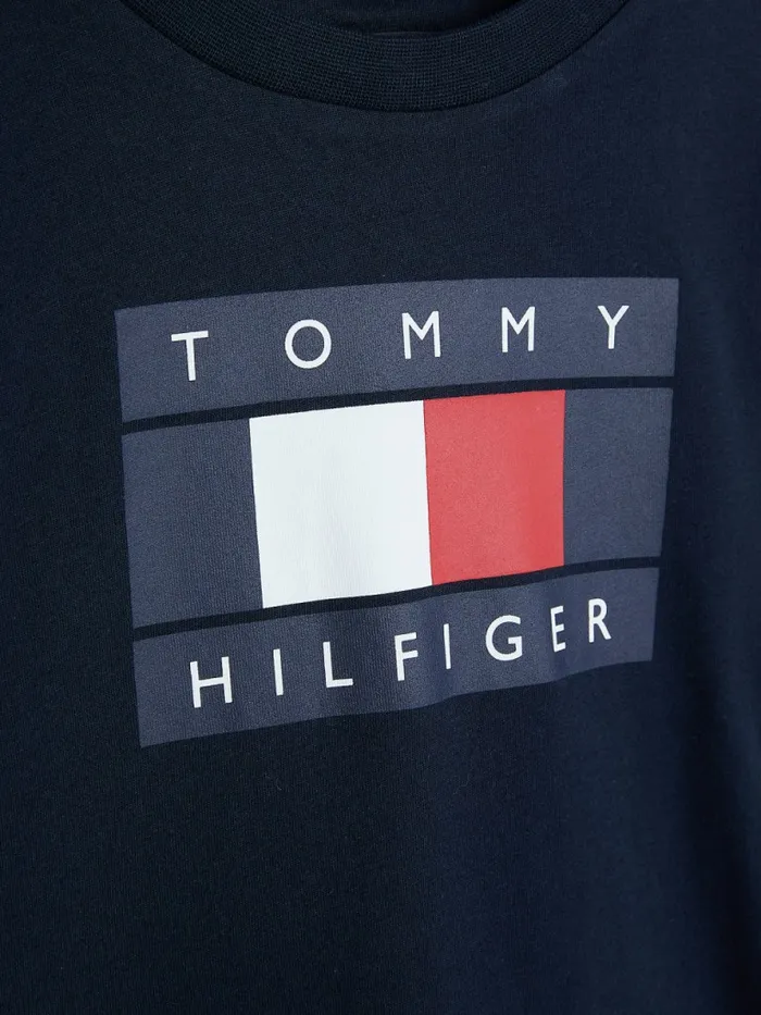 Tommy Hilfiger Flag Long Sleeve TShirt Desert Sky Boys TShirts and Polos Near Me
