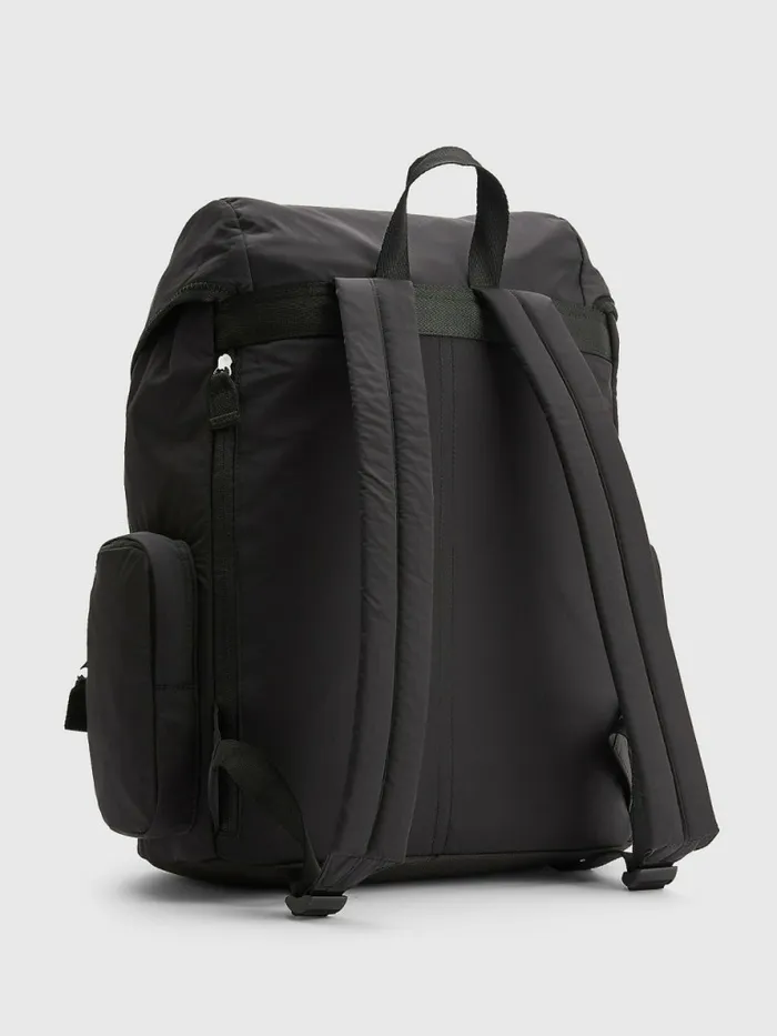 Tommy Hilfiger Flap Backpack Black Mens Bags Popular