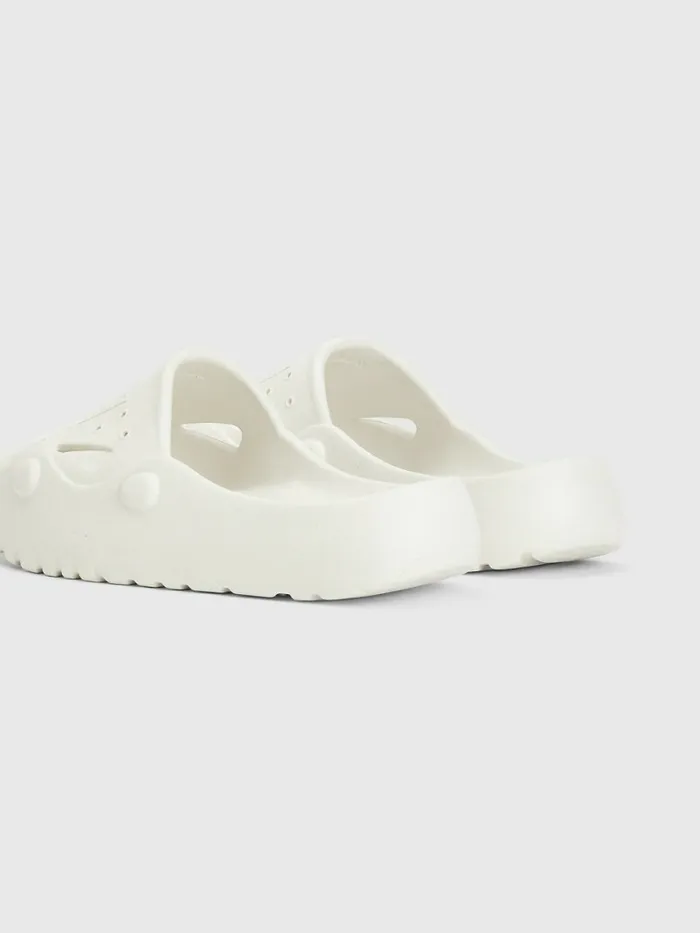Tommy Hilfiger Flatform Cleat Pool Slides Ecru Womens Boots Fashion