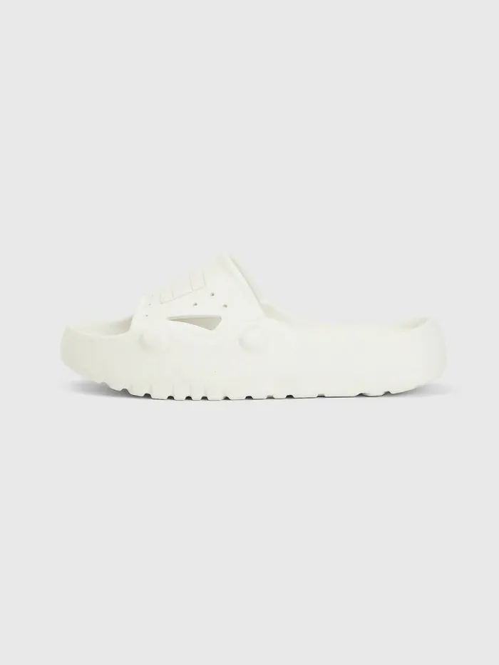 Tommy Hilfiger Flatform Cleat Pool Slides Ecru Womens Boots Fashion