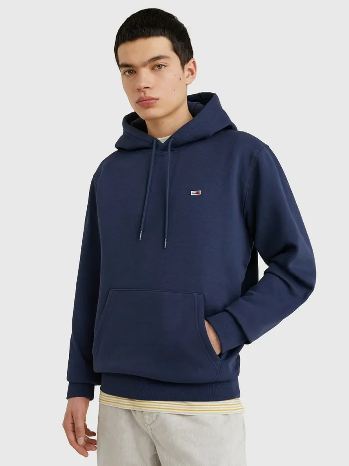 Tommy Hilfiger Fleece Flag Patch Hoody Twilight Navy Mens Sweatshirts and Hoodies Gift for Friend Tommy Hilfiger Fleece Flag Patch Hoody Twilight Navy Mens Sweatshirts and Hoodies Gift for Friend