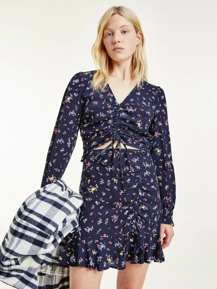 Tommy Hilfiger Floral Print Ruched Viscose Blouse Floral Print Womens Shirts and Blouses Near Me Tommy Hilfiger Floral Print Ruched Viscose Blouse Floral Print Womens Shirts and Blouses Near Me