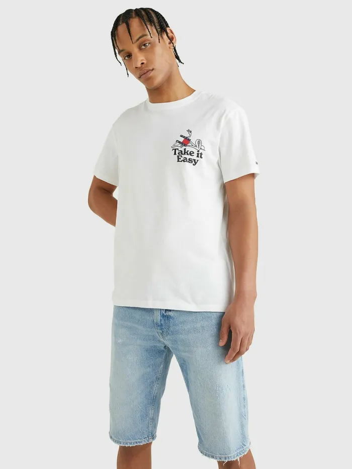 Tommy Hilfiger Front Back Logo TShirt White Mens TShirts Gift 4 You
