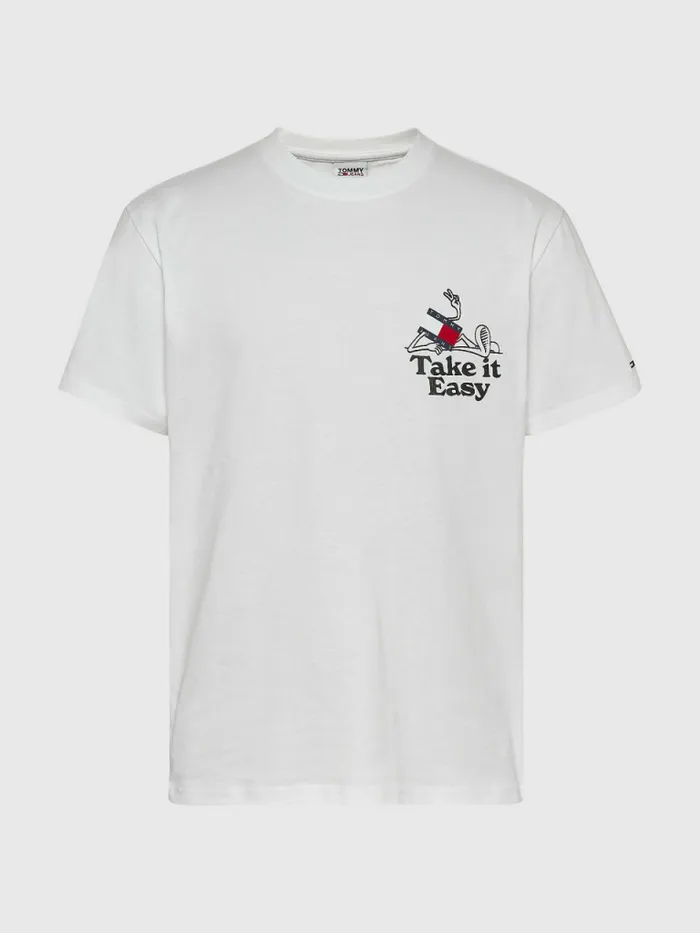 Tommy Hilfiger Front Back Logo TShirt White Mens TShirts Gift 4 You