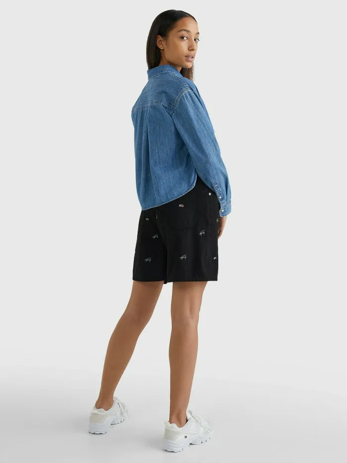 Tommy Hilfiger FrontTie Denim Chambray Shirt Denim Medium Womens Shirts and Blouses On Sale