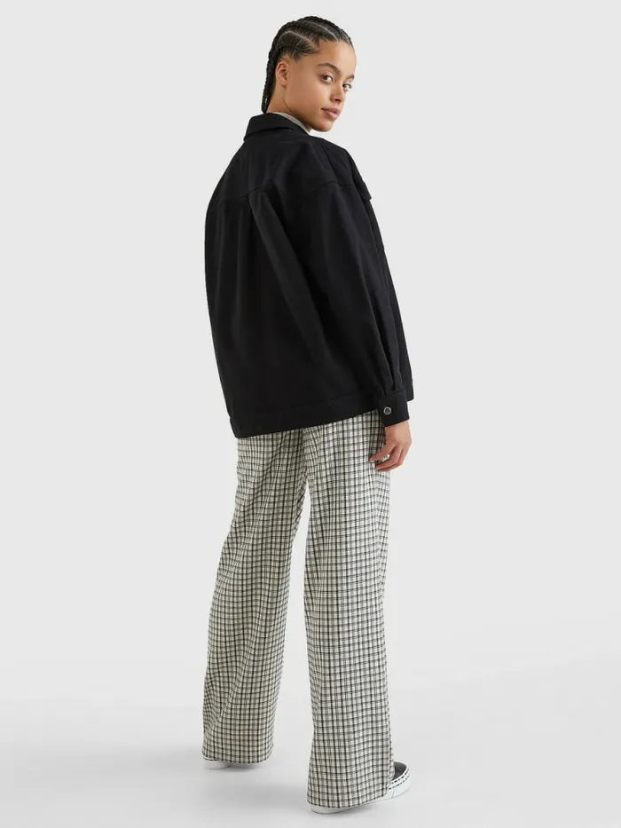 Tommy Hilfiger Garment Dyed Organic Cotton Overshirt Black Womens Shirts and Blouses Casaul