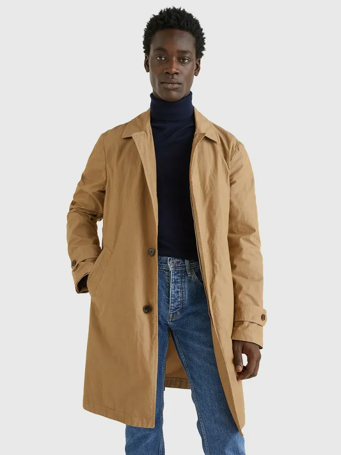 Tommy Hilfiger Garment Dyed Packable Trench Coat Khaki Mens Coats and Jackets On Sale Tommy Hilfiger Garment Dyed Packable Trench Coat Khaki Mens Coats and Jackets On Sale