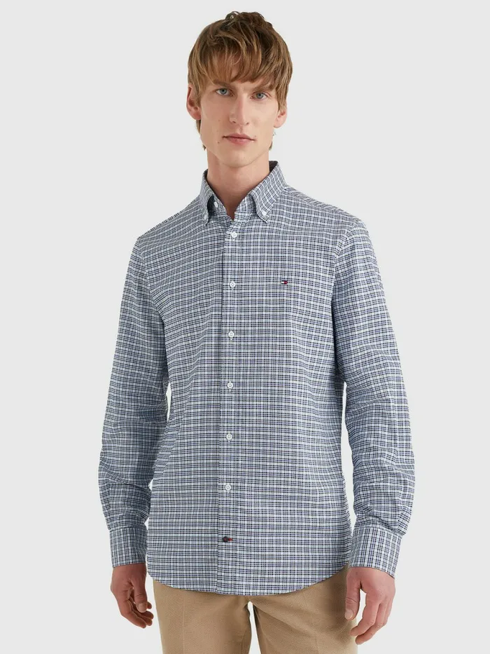 Tommy Hilfiger Gingham Check Organic Oxford Cotton Shirt Th WhiteWedge Blue Mens Shirts Cheap On Sale Tommy Hilfiger Gingham Check Organic Oxford Cotton Shirt Th WhiteWedge Blue Mens Shirts Cheap On Sale