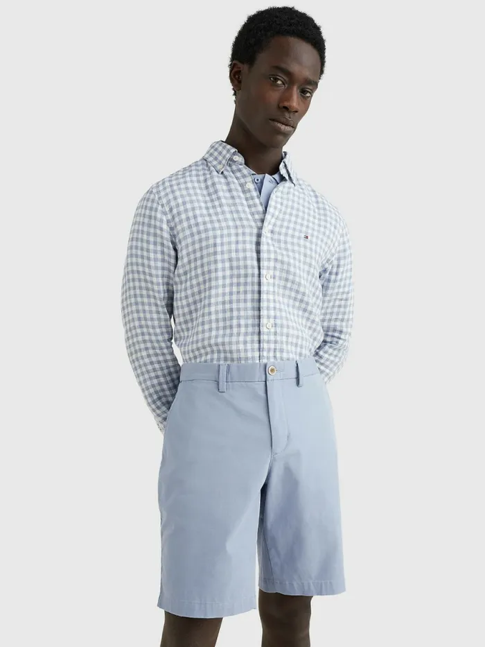 Tommy Hilfiger Gingham Regular Fit Linen Shirt Daybreak BlueOptic White Mens Shirts Popular Tommy Hilfiger Gingham Regular Fit Linen Shirt Daybreak BlueOptic White Mens Shirts Popular