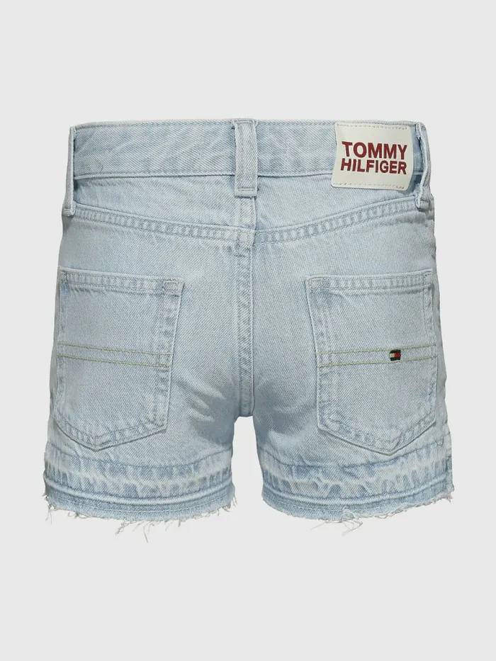 Tommy Hilfiger Girlfriend Bleached Denim Shorts Bleachrigid Girls Trousers Shorts and Skirts Near Me