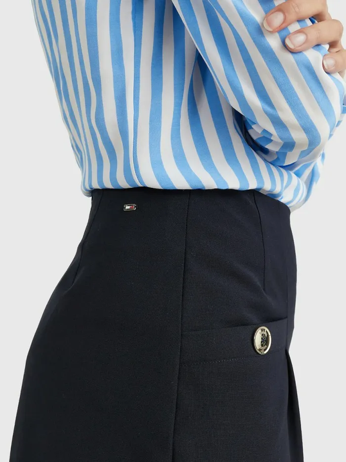Tommy Hilfiger Gold Button Shorts Desert Sky Womens CoOrds On Sale