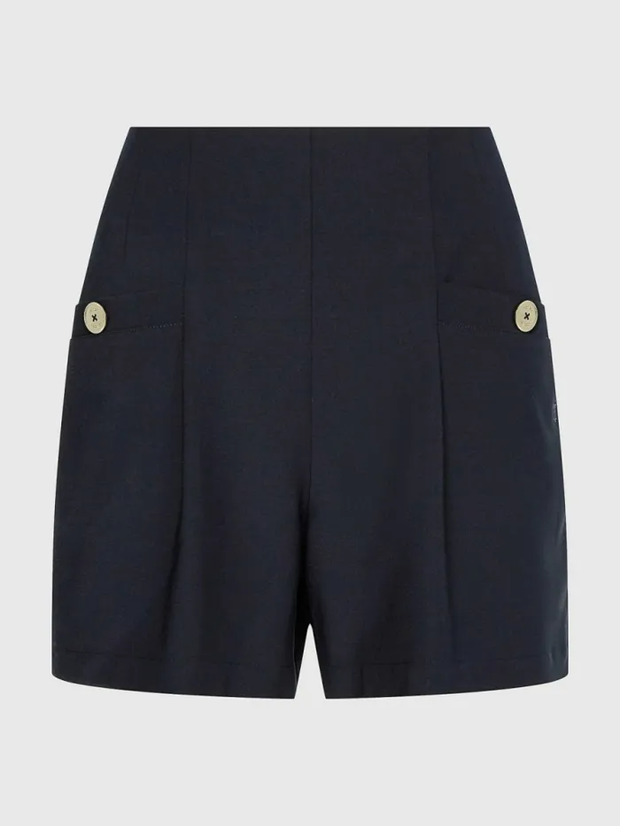 Tommy Hilfiger Gold Button Shorts Desert Sky Womens CoOrds On Sale