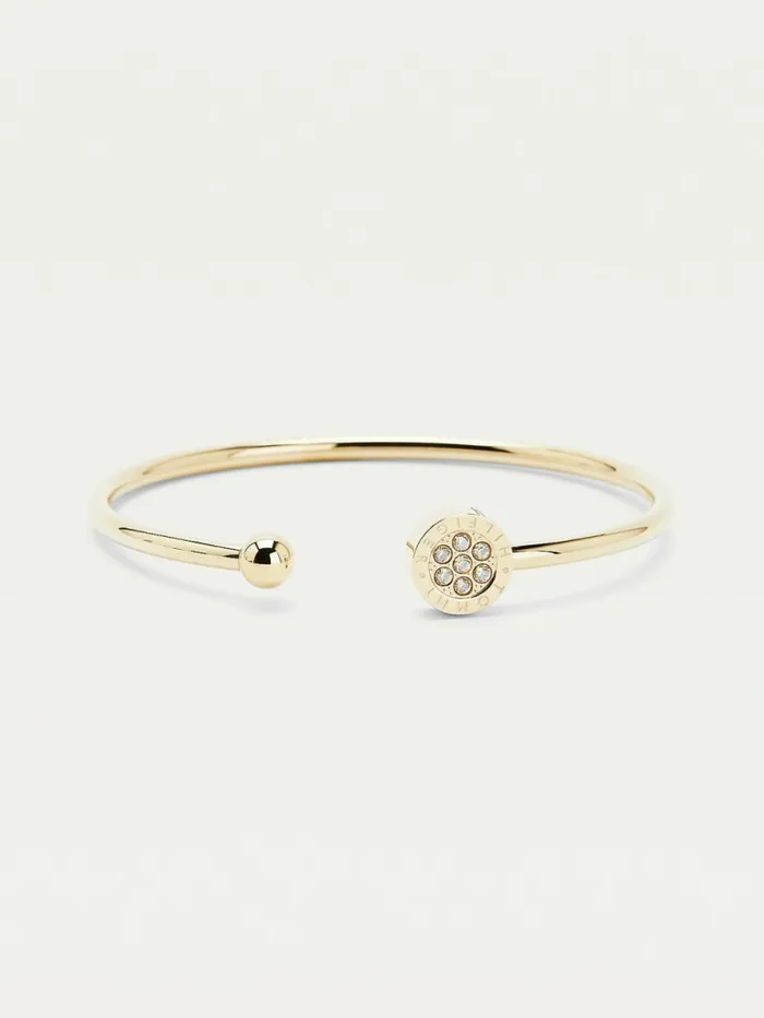 Tommy Hilfiger GoldTone And Crystal Bangle Yellow Gold Womens Jewellery