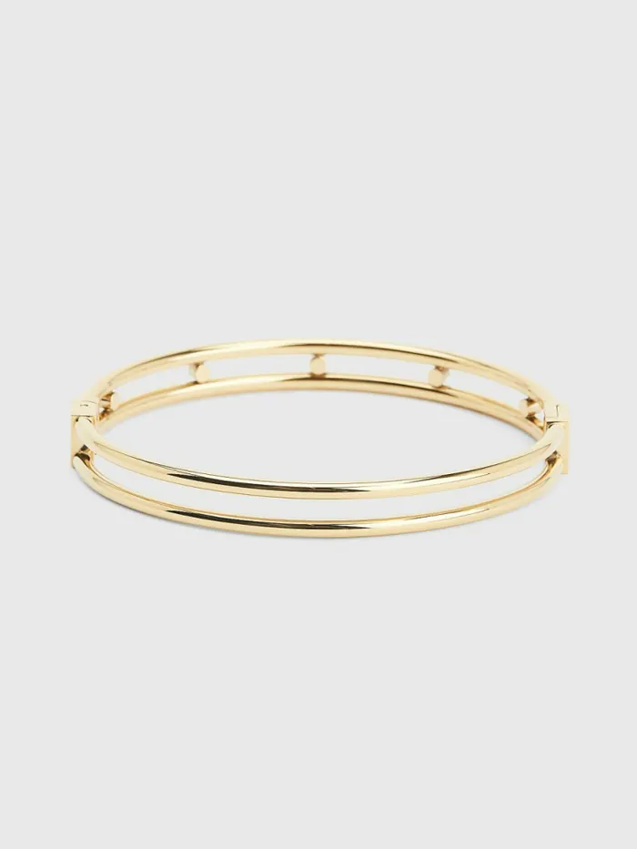 Tommy Hilfiger GoldTone CrystalEmbellished Bangle Gold Womens Jewellery