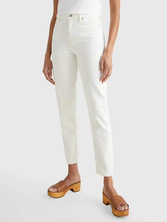Tommy Hilfiger Gramercy High Rise Tapered Embroidery Jeans Kya Womens CoOrds Gift for Friend Tommy Hilfiger Gramercy High Rise Tapered Embroidery Jeans Kya Womens CoOrds Gift for Friend