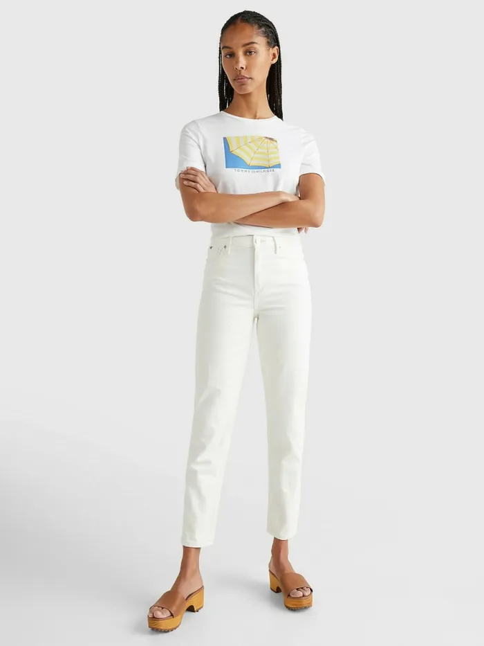 Tommy Hilfiger Gramercy High Rise Tapered Embroidery Jeans Kya Womens CoOrds Gift for Friend