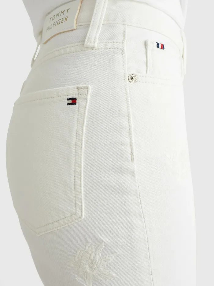 Tommy Hilfiger Gramercy High Rise Tapered Embroidery Jeans Kya Womens CoOrds Gift for Friend