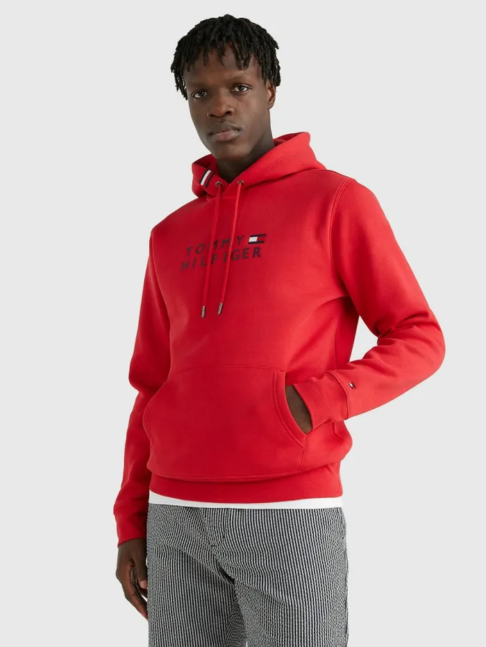 Tommy Hilfiger Graphic Logo Hoody Primary Red Mens Sweatshirts and Hoodies For Sale Tommy Hilfiger Graphic Logo Hoody Primary Red Mens Sweatshirts and Hoodies For Sale